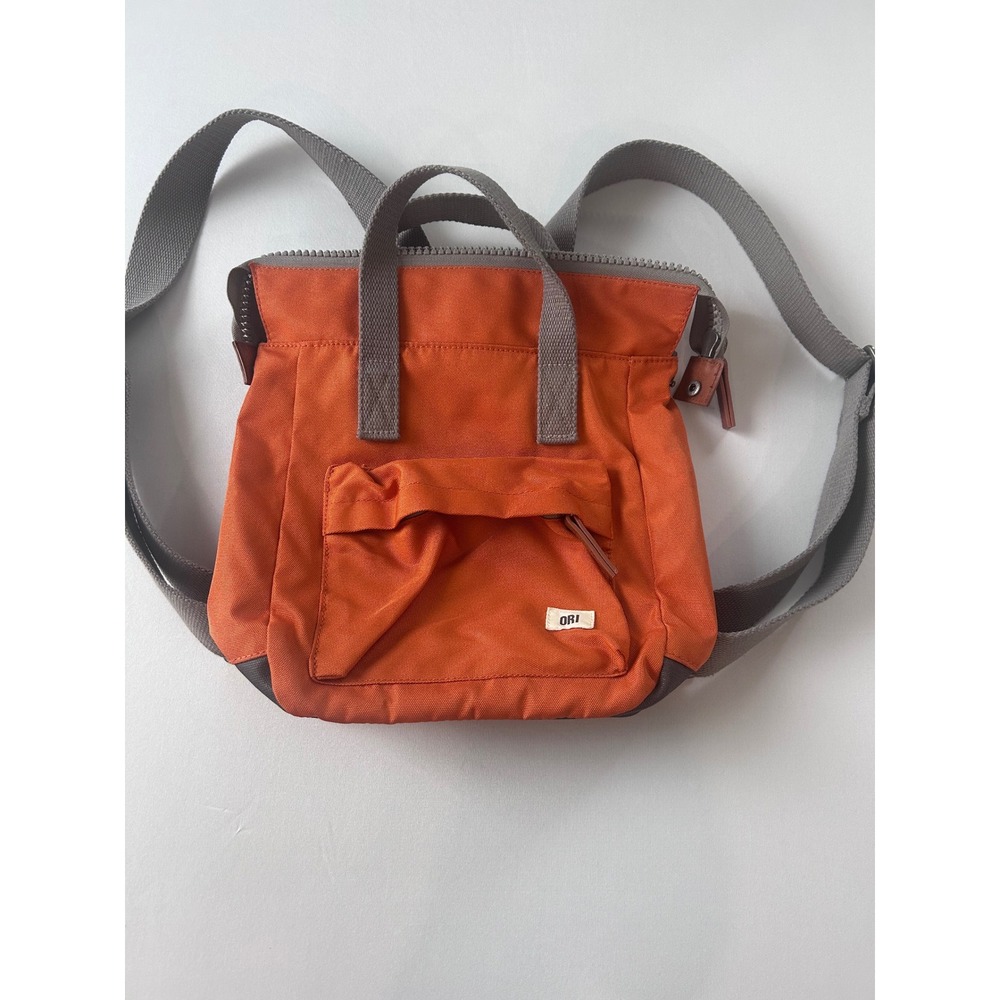 ORI London Bantry B Backpack Unisex Small Orange Weather Resistant Nylon Bag
